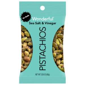 Wonderful Pistachios Sea Salt & Vinegar, 2.25 Ounces, 24 Per Case