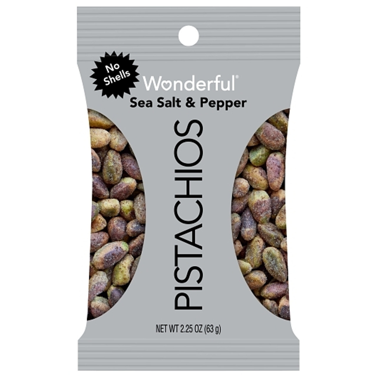 Wonderful Pistachios No Shell Sea Salt & Pepper Case, 2.25 Ounce, 24 per case
