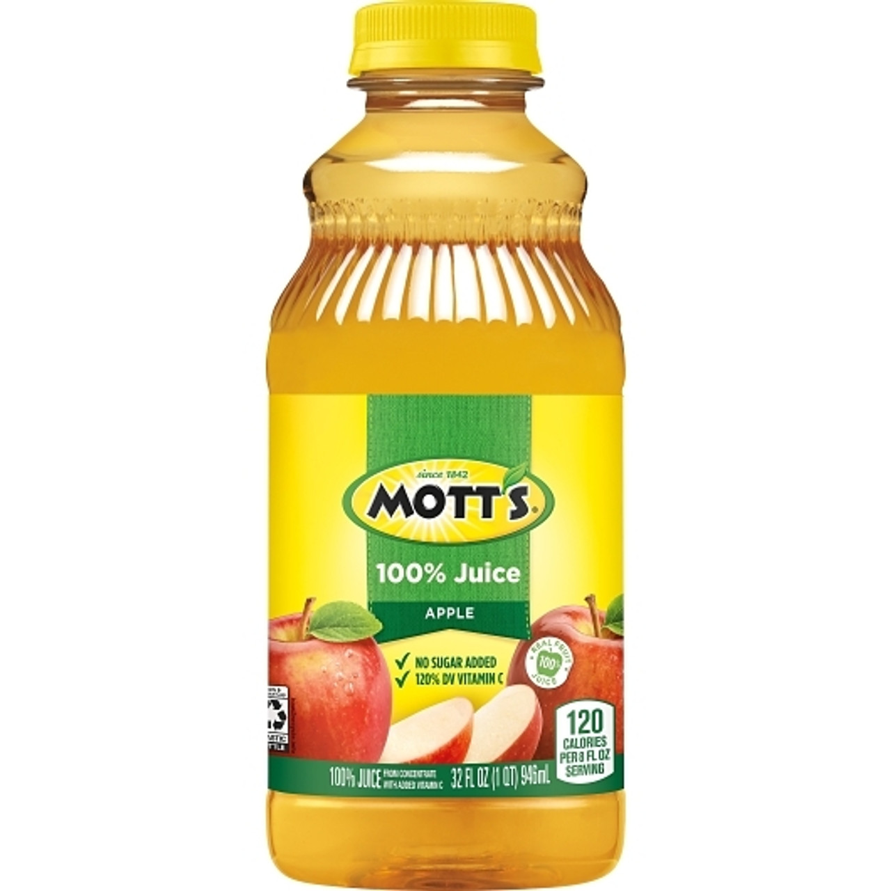 Motts 100% Apple Juice, 32 Fluid Ounce, 12 Per Case