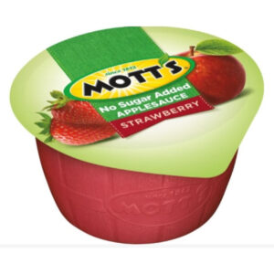 Motts Strawberry Applesauce Cup, 4.5 Ounce, 72 Per Case