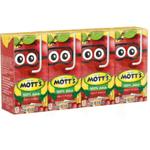 Mott s Mini 100% Juice Fruit Punch, 16.92 Fluid Ounces, 11 Per Case