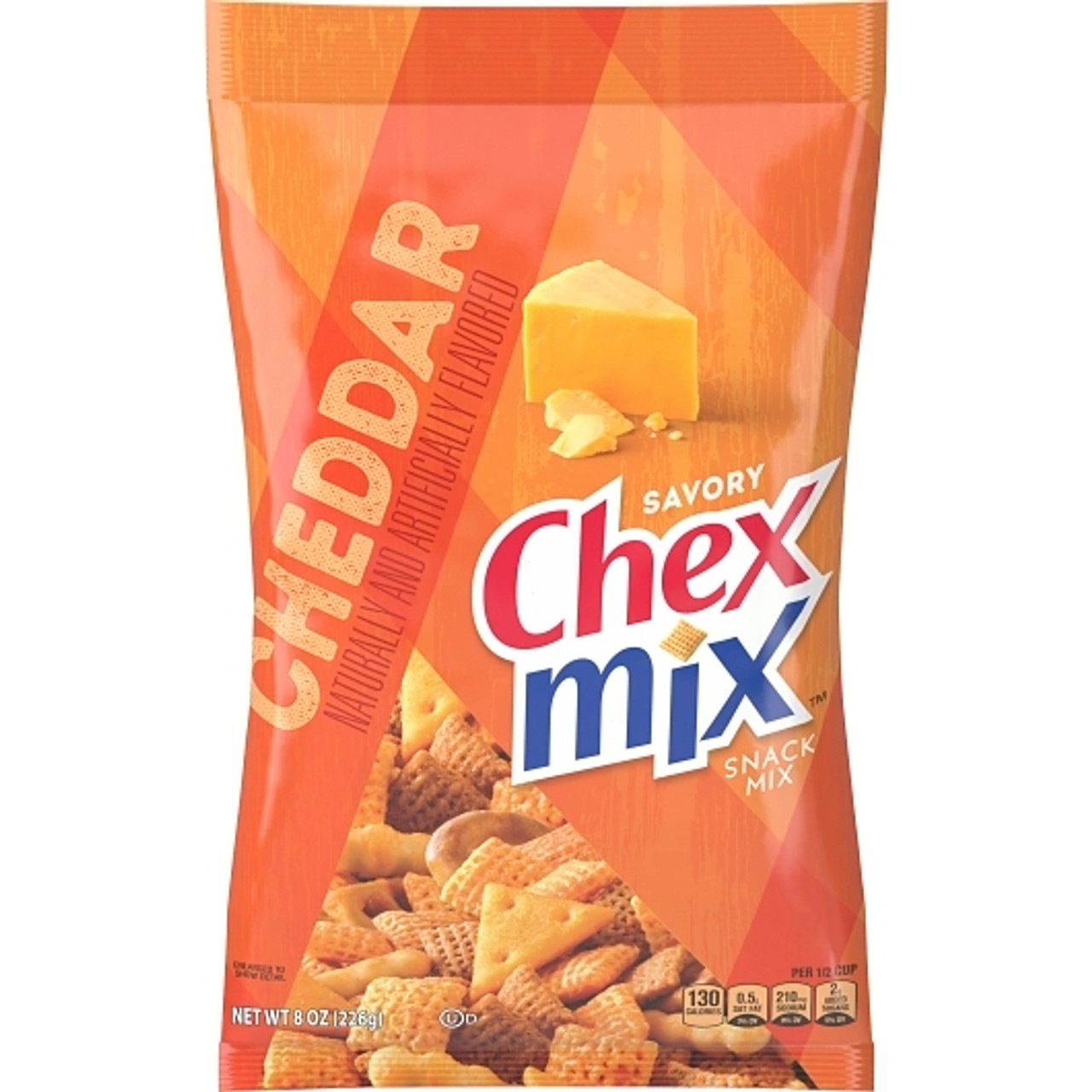 Chex Mix Savory Cheddar Snack Mix, 8 Ounce, 12 Per Case