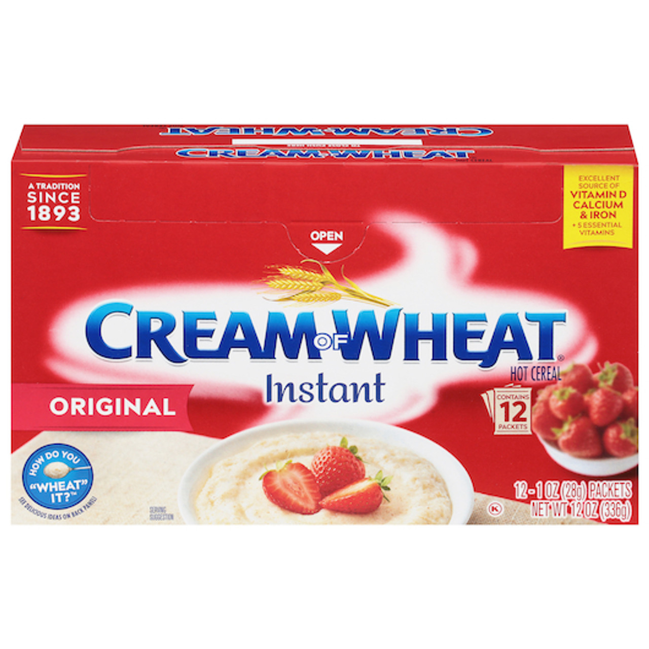 Cream Of Wheat Instant Original Hot Cereal, 12 Ounce, 12 Per Case