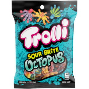 Trolli Sour Brite Octopus Gummy Candy, 4.25 Ounce, 12 Per Case