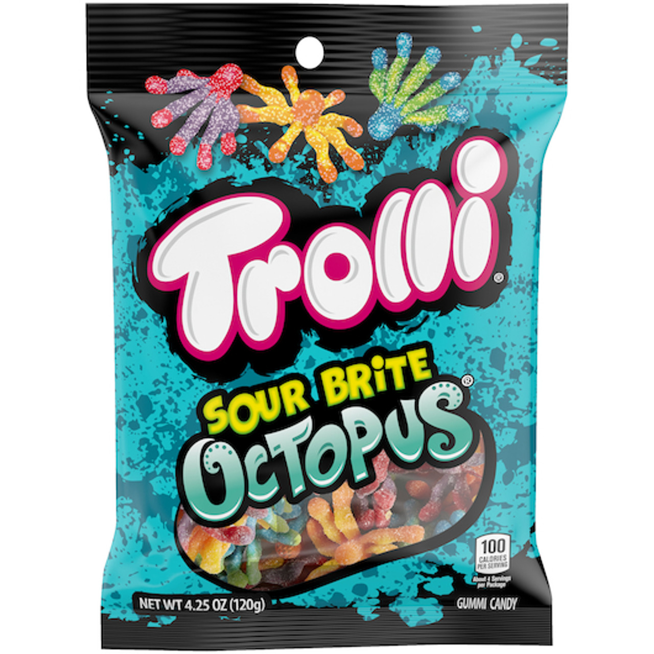 Trolli Sour Brite Octopus Gummy Candy, 4.25 Ounce, 12 Per Case