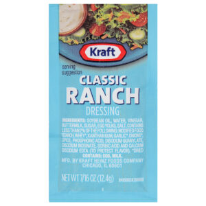 Kraft Creamy Ranch Dressing Single Serve, 0.44 Ounce, 200 Per Case