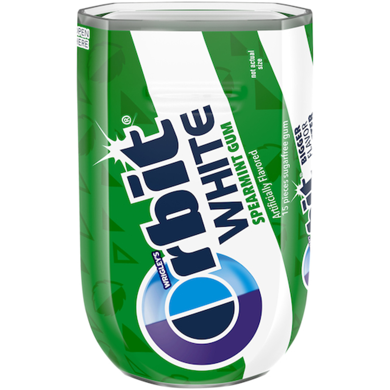 Orbit White Sugar Free Spearmint Gum, 15 Piece, 9 Per Box, 10 Per Case