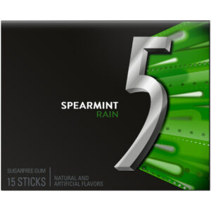 Five Rain Gum, 15 Piece, 10 Per Box, 12 Per Case