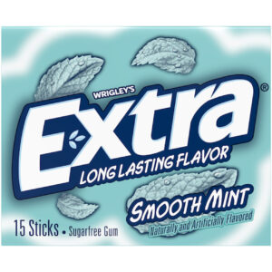 Extra Smooth Mint Gum, 15 Piece, 10 Per Pack, 12 Per Case