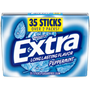 Extra Peppermint Sugar Free Gum Stick 35 Sticks, 6 Per Pack, 8 Per Case