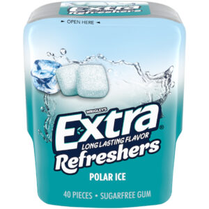Extra Refreshers Polar Ice, 40 Piece, 6 Per Box, 4 Per Case