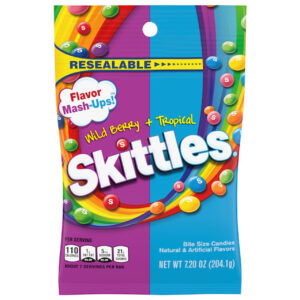 Skittles Flavor Mash Ups Wild Berry and Tropical Candy, 7.2 Ounce, 12 Per Case