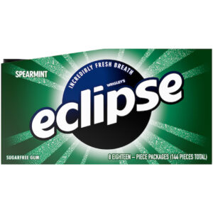Eclipse Spearmint Gum, 8 Per Box, 18 Per Case