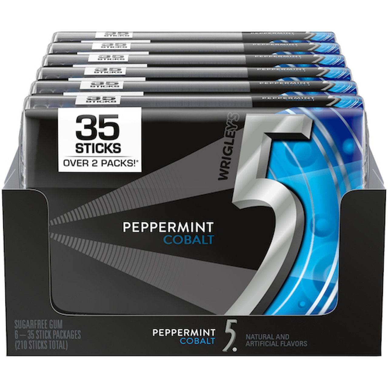 5 Gum Peppermint Cobalt Gum, 35-Stick Pack, 48 Per Case