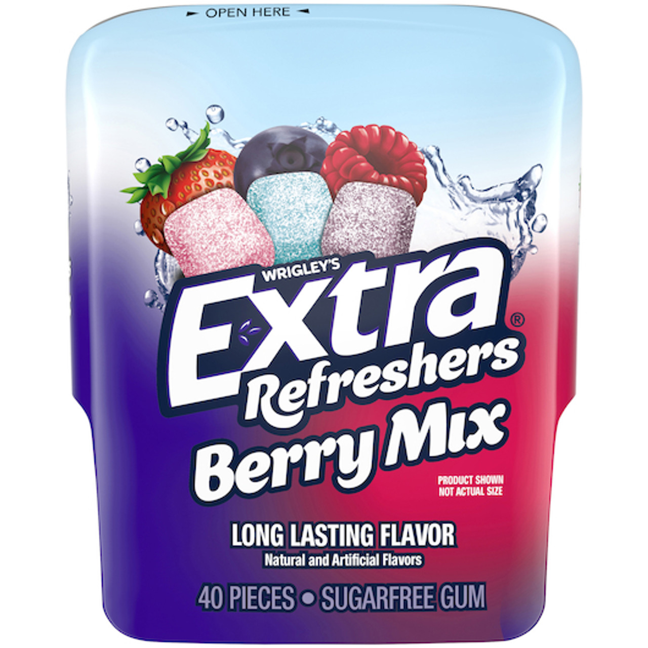 Extra Refreshers Berry Mix Gum, 40 Piece, 24 Per Case