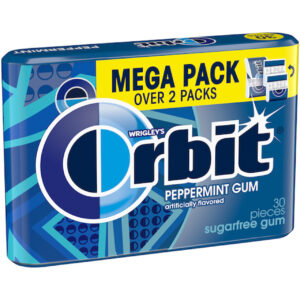Orbit Peppermint Mega Pack, 2.011 Ounce, 6 Per Box, 8 Per Case