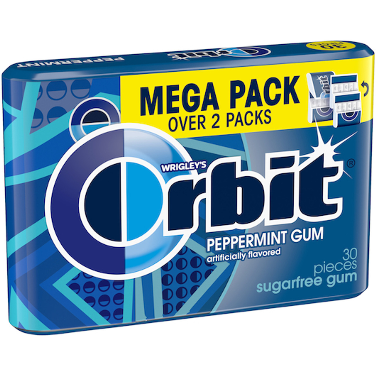 Orbit Peppermint Mega Pack, 2.011 Ounce, 6 Per Box, 8 Per Case