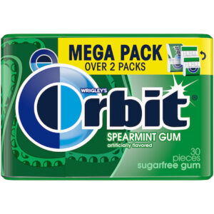 Orbit Spearmint Mega Pack, 2.011 Ounce, 6 Per Box, 8 Per Case