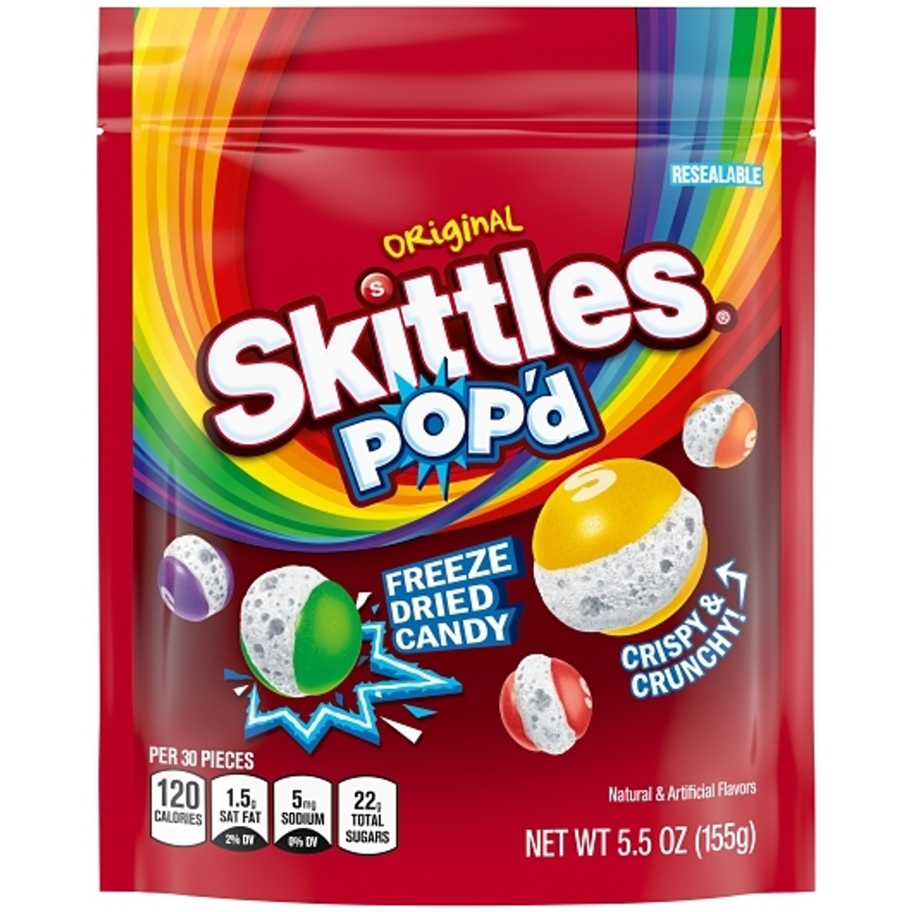 Skittles Pop d Original Candy, , 5.5 Ounce, 8 Per Case