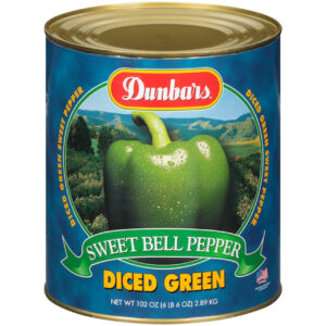 Dunbars Diced Green Sweet Bell Pepper, 102 Ounce, 6 Per Case