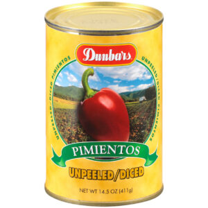 Dunbar Pimento Diced Red Unpeeled, 14.4 Ounces, 24 Per Case