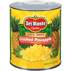 Del Monte Crushed Pineapple In 100% Juice, 107 Ounce, 6 Per Case
