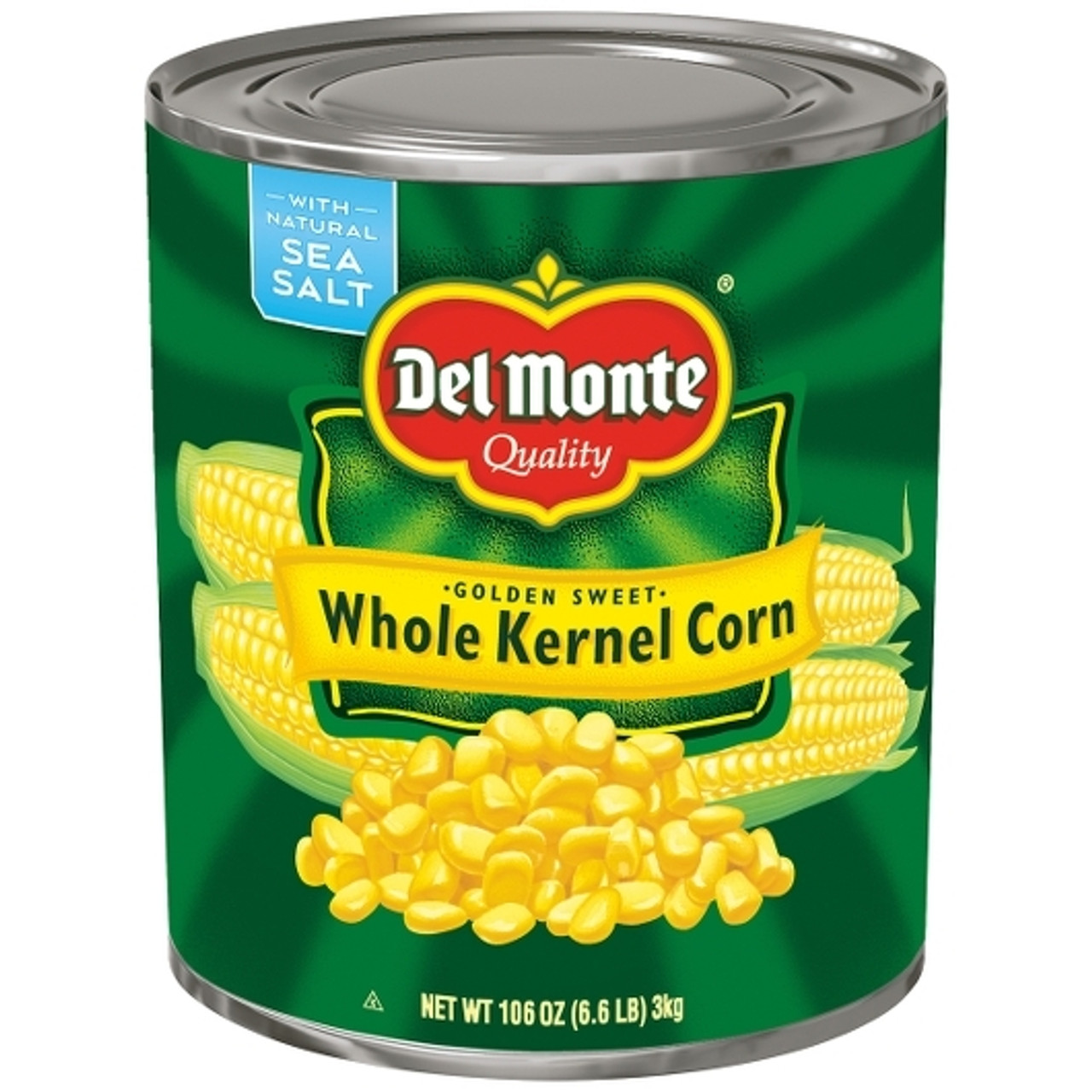 Del Monte Golden Sweet Whole Kernel Corn, 106 Ounce, 6 Per Case