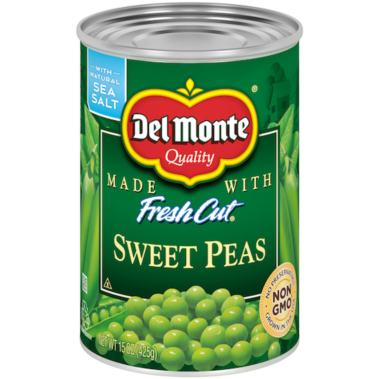 Del Monte Fresh Cut Sweet Peas, 15 Ounce, 24 Per Case
