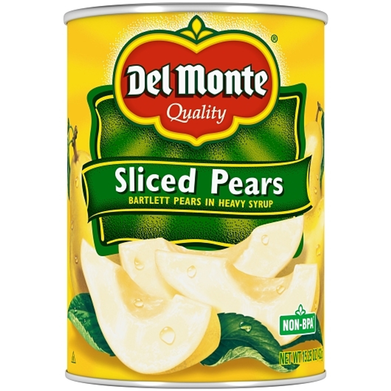 Del Monte Pears Sliced In Heavy Syrup, 15.25 Ounce, 12 Per Case