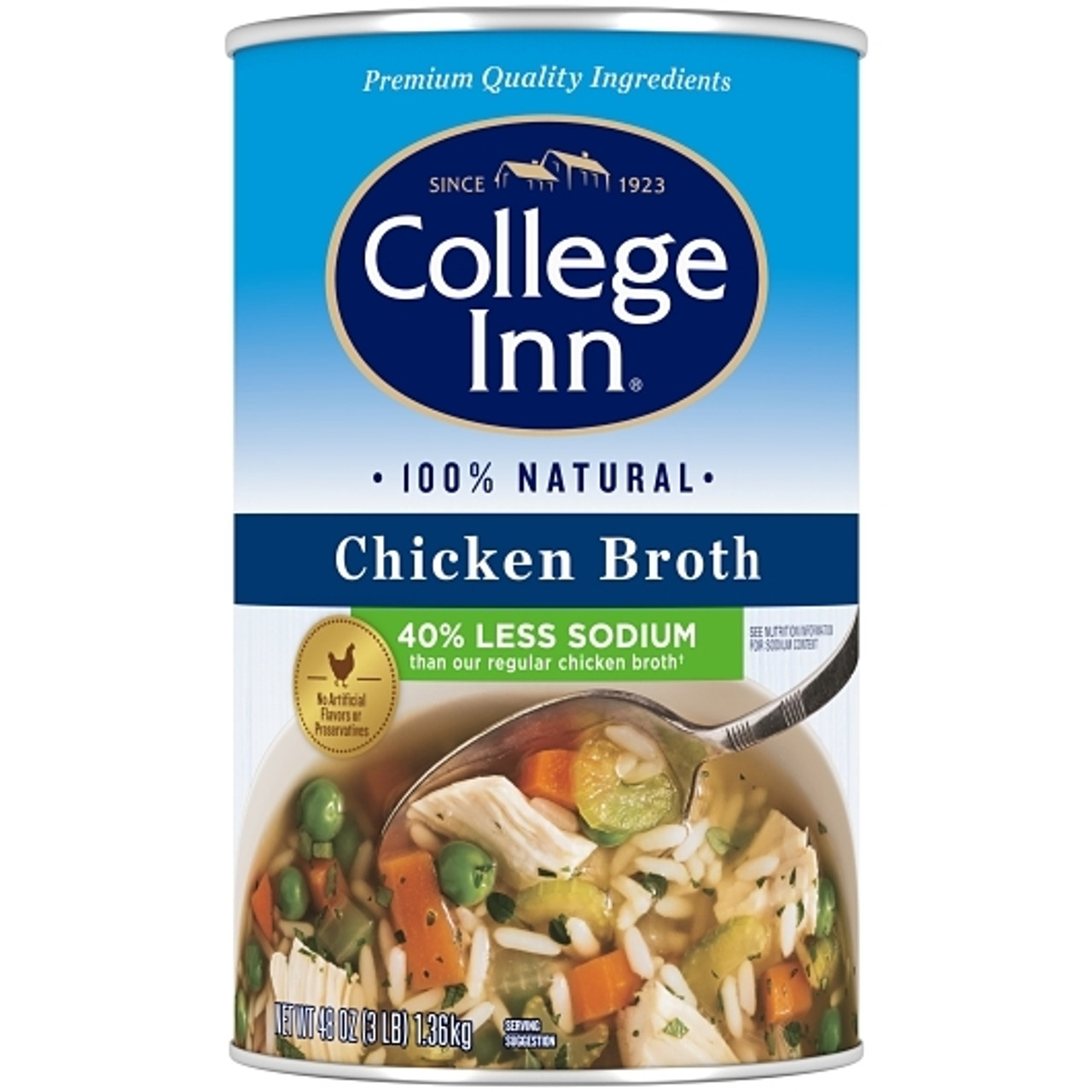 College Inn Low Sodium Chicken Broth, 48 Ounce, 12 Per Case
