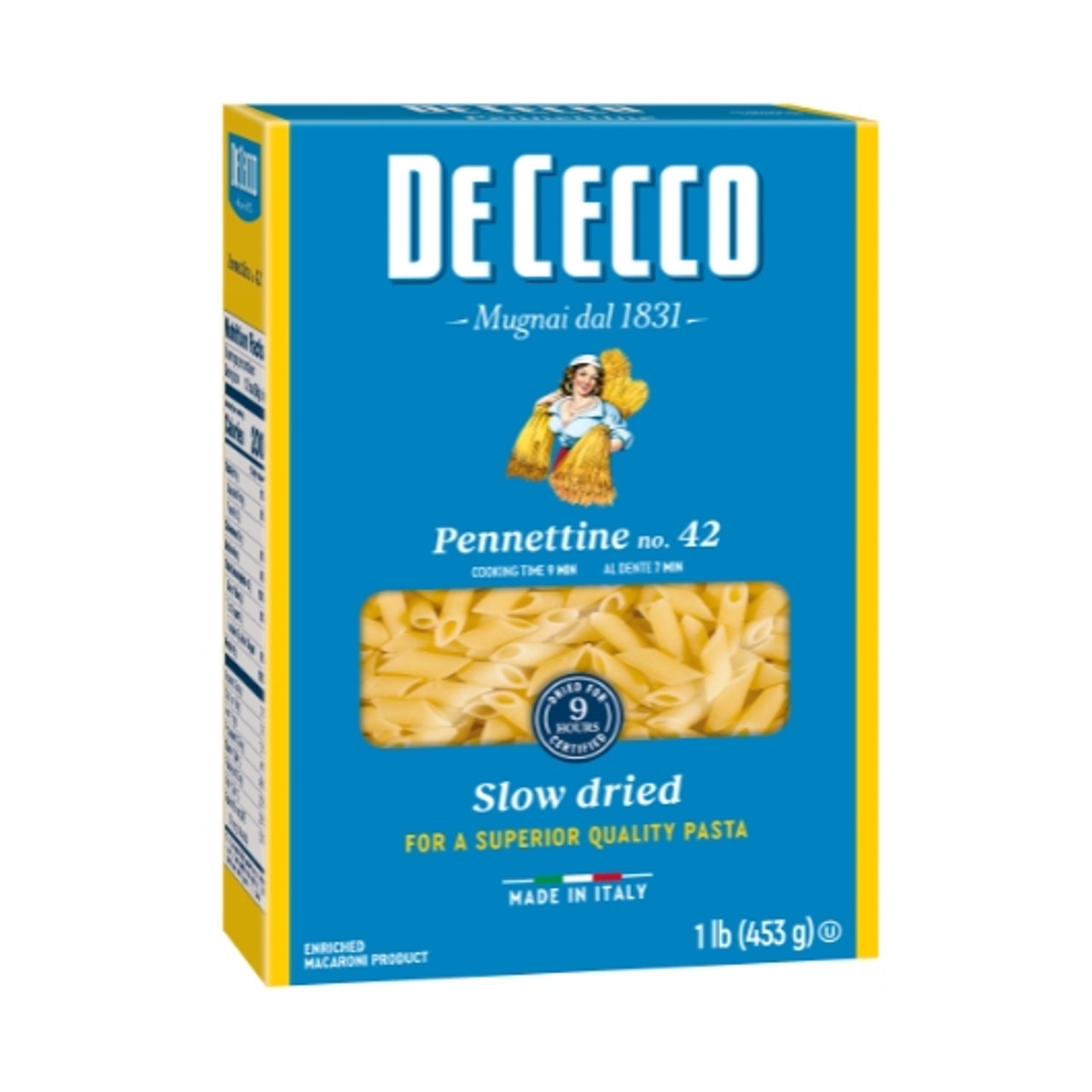 De Cecco No. 42 Pennette, 1 Pound, 20 Per Case