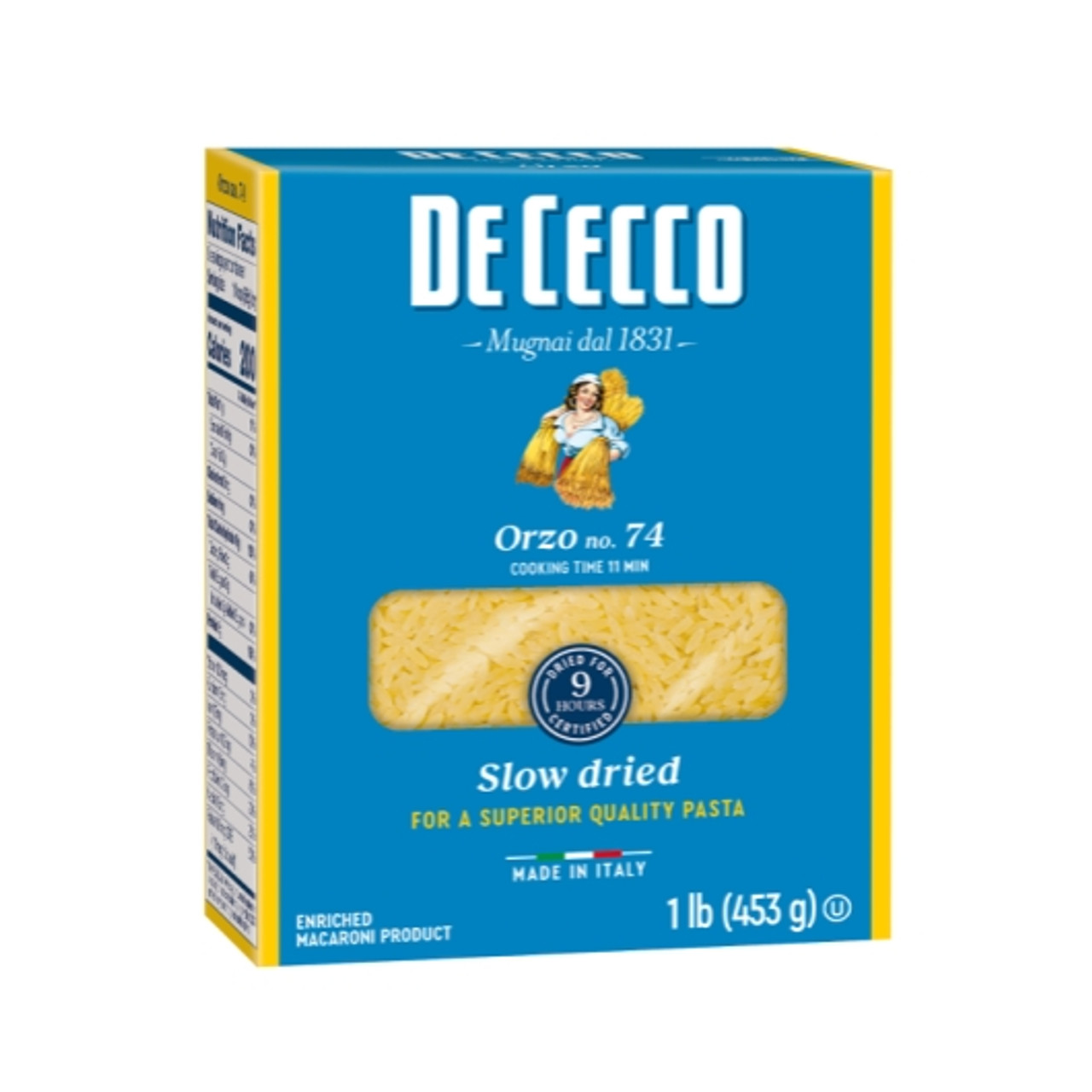 De Cecco No 74 Orzo Pasta, 1 Pound, 20 Per Case