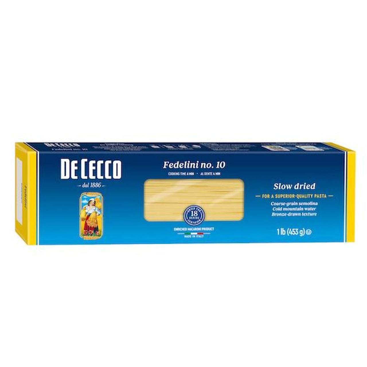 De Cecco No. 10 Fedelini Pasta, 1 Pound, 20 Per Case