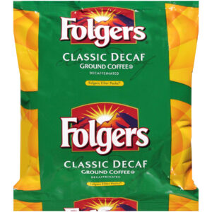 Folgers Decaffeinated Coffee, 0.9 Ounce filter pack, 10 Per Box, 8 Per Case