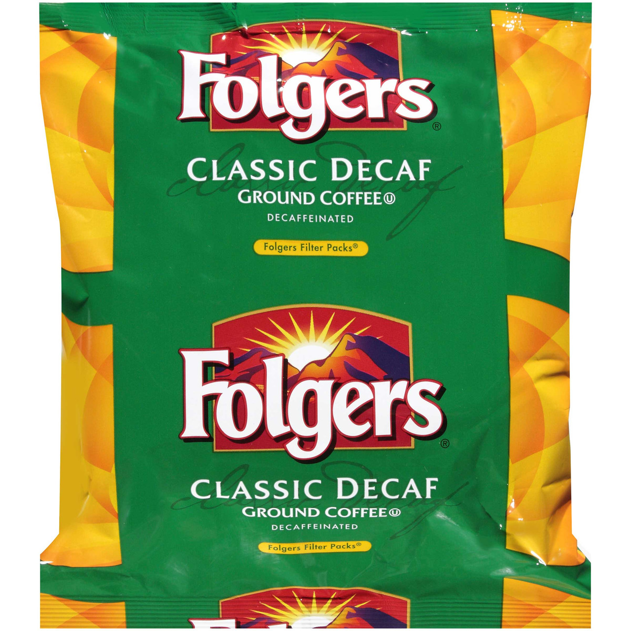 Folgers Decaffeinated Coffee, 0.9 Ounce filter pack, 10 Per Box, 8 Per Case