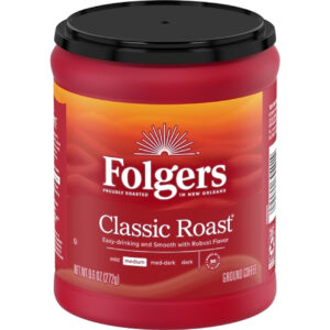 Folgers Classic Roast Ground Coffee, 9.6 Ounce, 6 Per Case