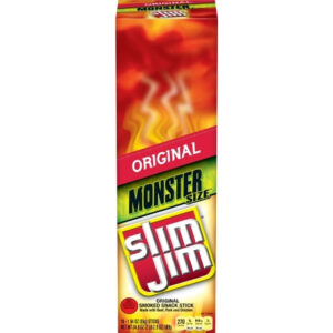 Slim Jim Pork & Beef Monster Original Snack Sticks, 1.94 Ounce, 108 Per Case