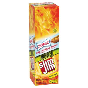 Slim Jim Monster Meat Stick Chili Cheese Coney, 1.94 Ounce, 18 Per Box, 6 Per Case
