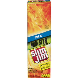 Slim Jim Beef Jerky Monster Mild, 1.94 Ounce, 18 Per Box, 6 Per Case