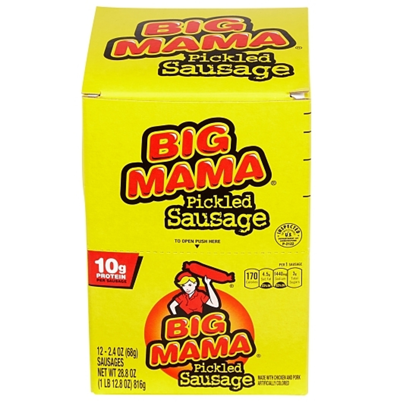 Penrose Pickled Sausage Big Mama, 2.4 Ounce, 12 Per Pack, 6 Per Case
