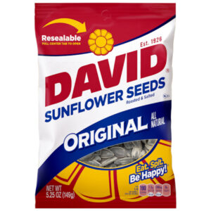 David Original Sunflower Seeds, 5.25 Ounces, 12 Per Case