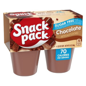 Snack Pack Pudding Sugar Free Chocolate, 13 Ounce, 12 Per Case