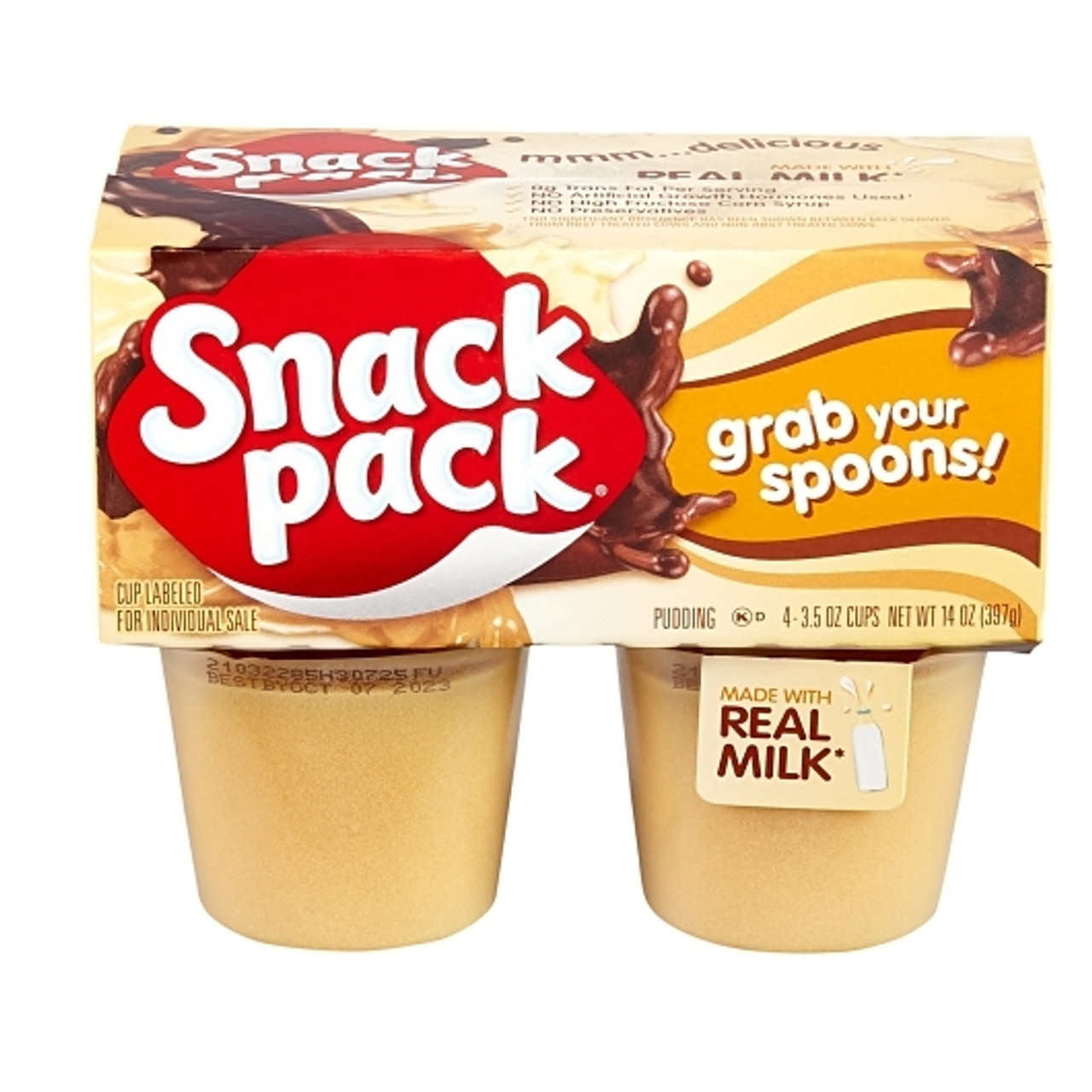 Snack Pack Pudding Fat Free Vanilla, 3.5 Ounce, 4 Per Box, 12 Per Case
