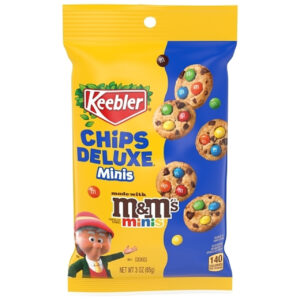 Keebler Chips Deluxe Minis Rainbow M&M s Cookies, 3 Ounce, 6 Per Box, 6 Per Case