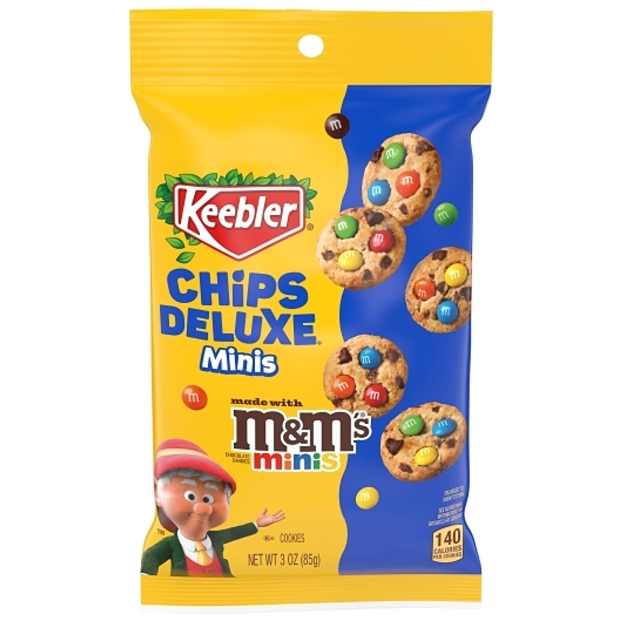 Keebler Chips Deluxe Minis Rainbow M&M s Cookies, 3 Ounce, 6 Per Box, 6 Per Case