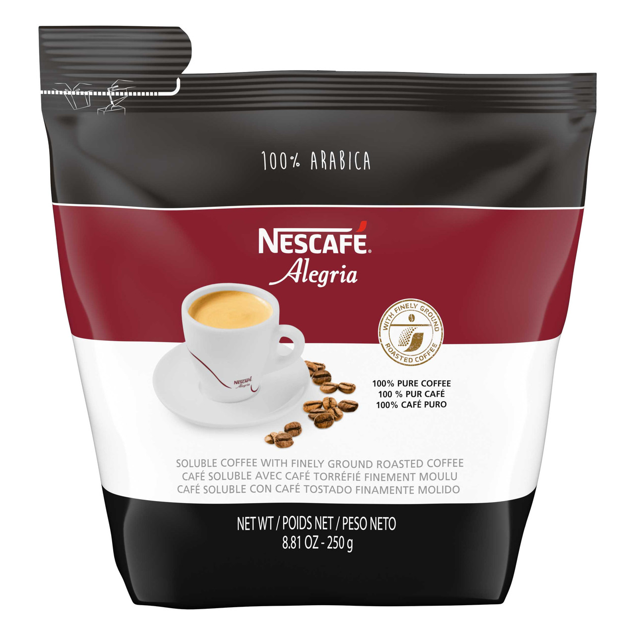 Nescafe 100% Arabica Alegria Coffee, 8.82 Ounces, 4 Per Case