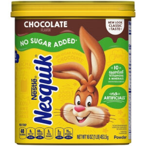 Nesquik Milk Flavoring Sugar Free Chocolate Powder, 16 Ounces, 6 Per Case