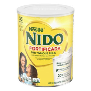 Nestle Nido Fortificada Dry Whole Milk, 56.3 Ounce Canister, 6 Per Case
