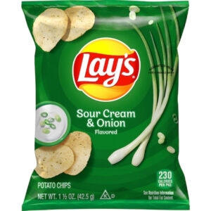 Lay s Sour Cream & Onion Potato Chips, 1.5 Ounce, 64 Per Case