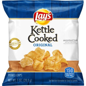 Lay s Kettle Cooked Regular Potato Chips, 1 Ounce, 104 Per Case